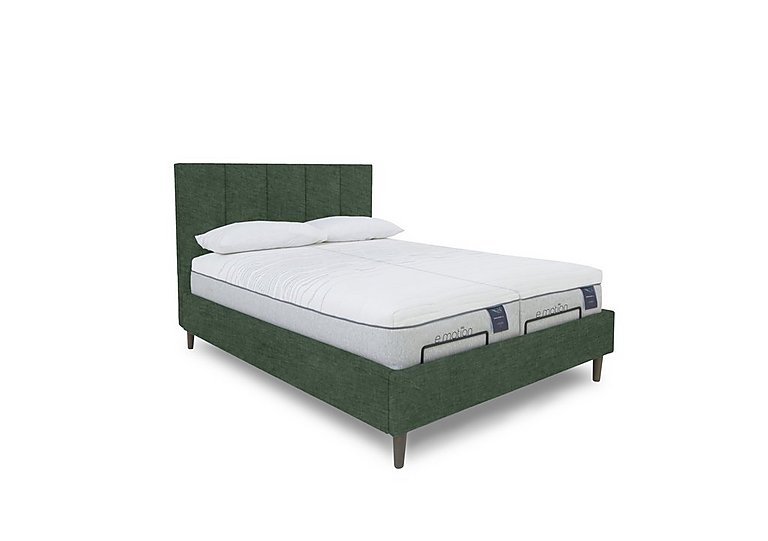 E-Motion Aiko Dual Adjustable Bed Frame with Massage Function - Super King - Tormaline Green
