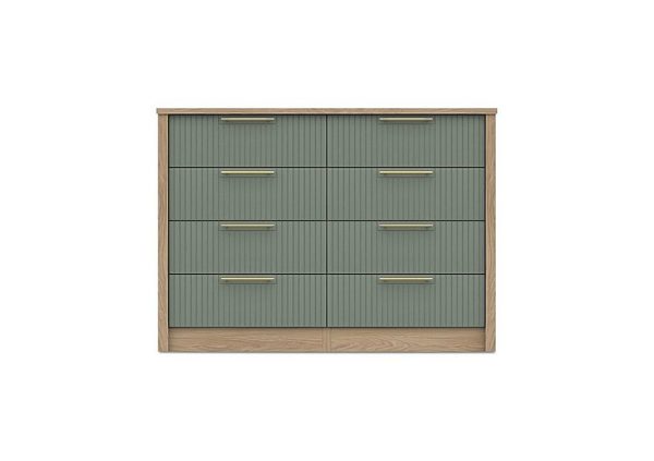 London Bedrooms  Chelsea 8 Drawer Wide Chest with Gold Handles | Bed Sava