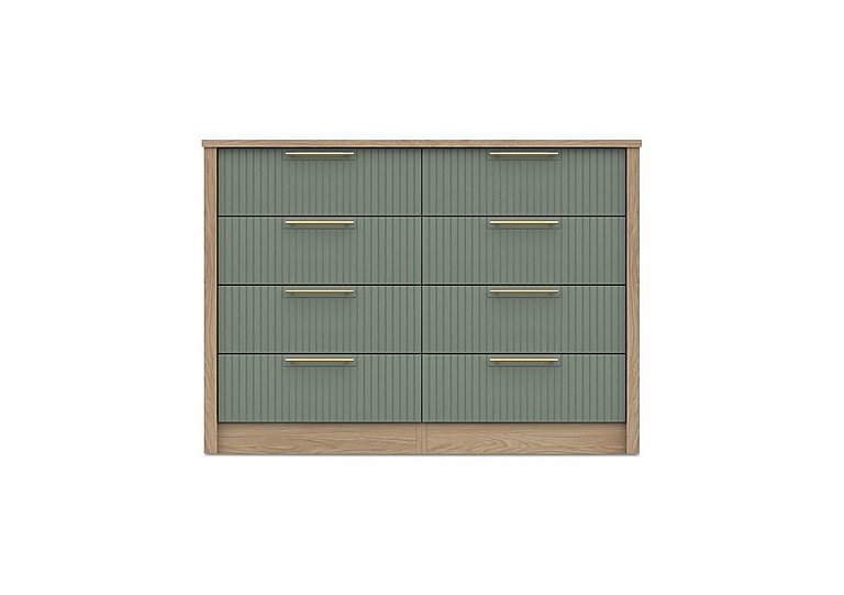 London Bedrooms - Chelsea 8 Drawer Wide Chest with Gold Handles