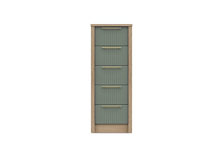 London Bedrooms - Chelsea 5 Drawer Tall Boy with Gold Handles
