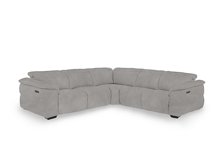 Inca Fabric Large Power Recliner Corner Sofa with Power Headrests