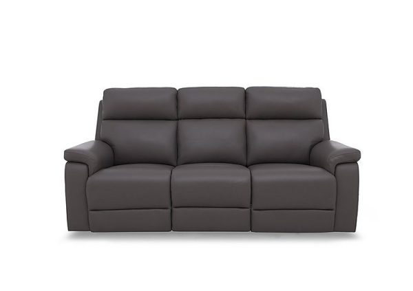Raven Leather 3 Seater Sofa | Bed Sava