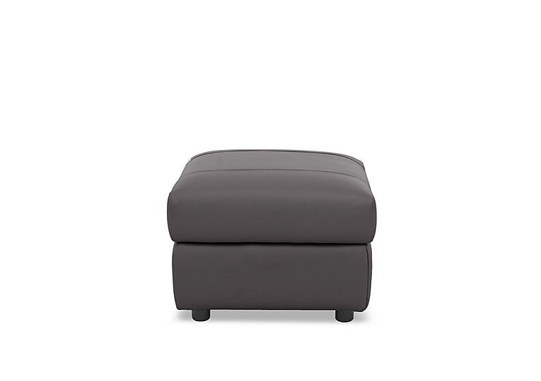 Raven Leather Footstool