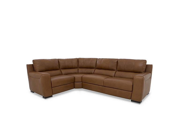 Viali Leather Left Hand Facing Corner Sofa