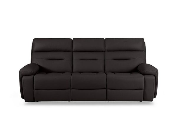 Cinemax 3 Seater Leather Power Recliner Sofa with Power Headrests and Media Arms | Bed Sava