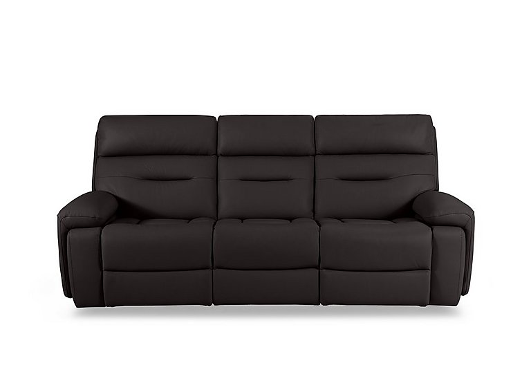 Cinemax 3 Seater Leather Power Recliner Sofa with Power Headrests and Media Arms