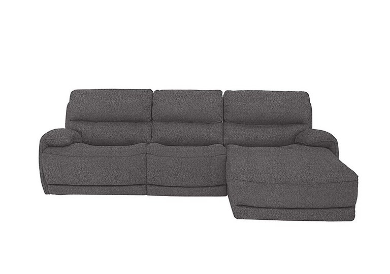 Link Fabric Power Recliner Right Hand Facing Corner Chaise Sofa with Power Headrests