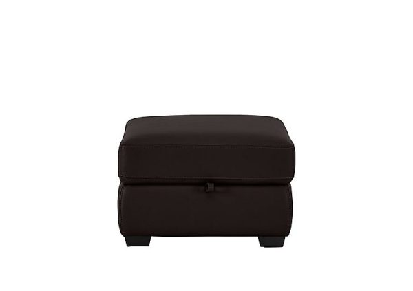 Compact Collection Petit HW Leather Storage Footstool | Bed Sava