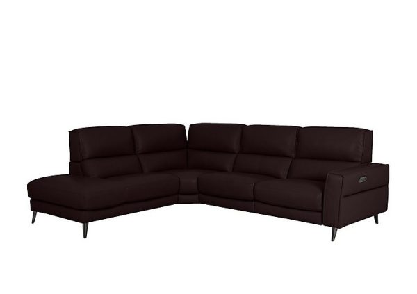 Axel HW Leather Left Hand Facing Chaise End Power Recliner Sofa | Bed Sava