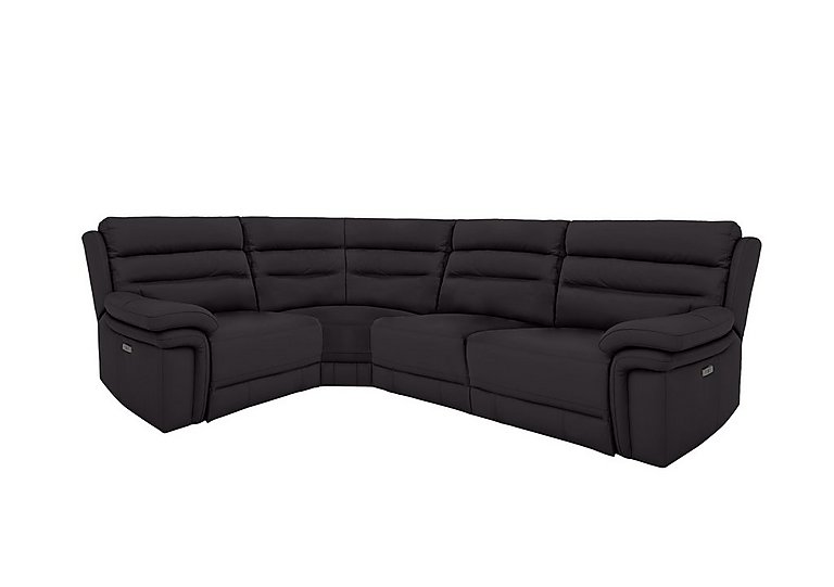 Berlin Modular Leather Power Recliner Left Hand Facing Corner Sofa