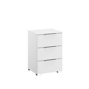 Rauch  Formes Decor 3 Drawer Bedside Chest  White | Bed Sava