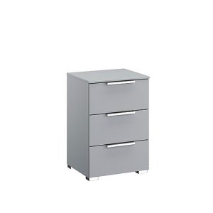 Rauch  Formes Decor 3 Drawer Bedside Chest  Silk Grey | Bed Sava