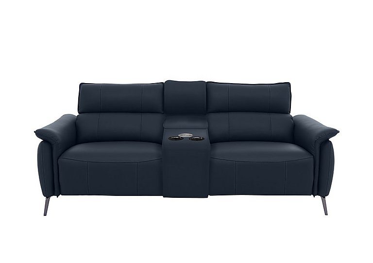 Jude 3 Seater Leather Power Recliner Sofa with Smart Console Unit and Power Telescopic Headrests