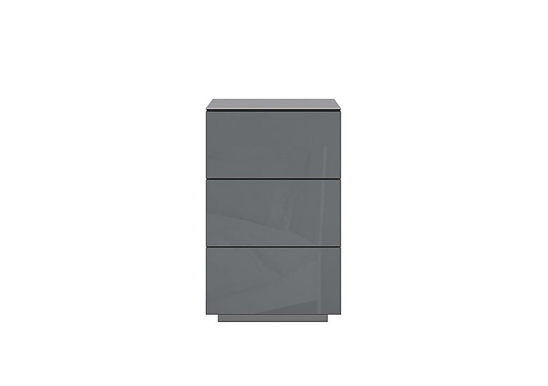 Mando 3 Drawer Bedside Chest - Grey