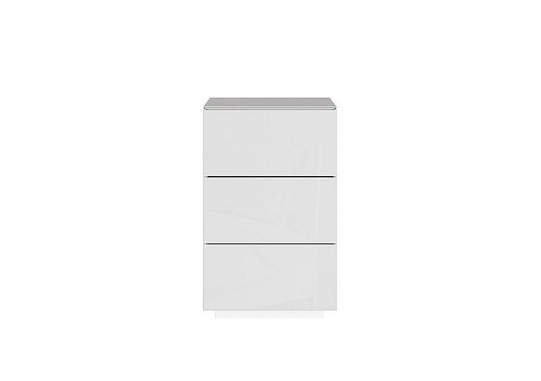 Mando 3 Drawer Bedside Chest - White