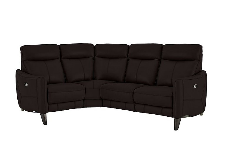 Compact Collection Petit HW Leather Left Hand Facing Corner Sofa