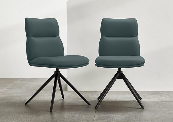 Quattro Set of 4 Swivel Dining Chairs  Forest | Bed Sava