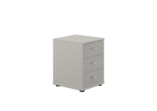 Wiemann  Santa Cruz 40cm 3 Drawer Bedside Chest  Grey | Bed Sava
