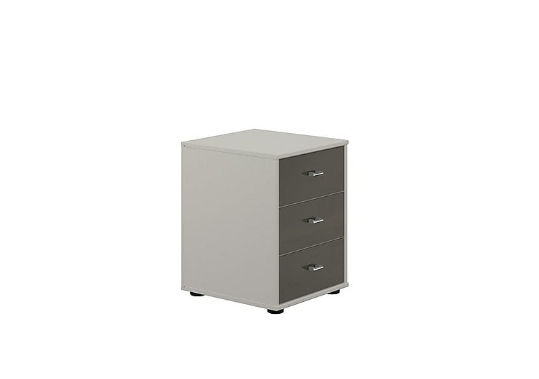 Wiemann - Santa Cruz 40cm 3 Drawer Bedside Chest - Havana Dr/Grey Carcase