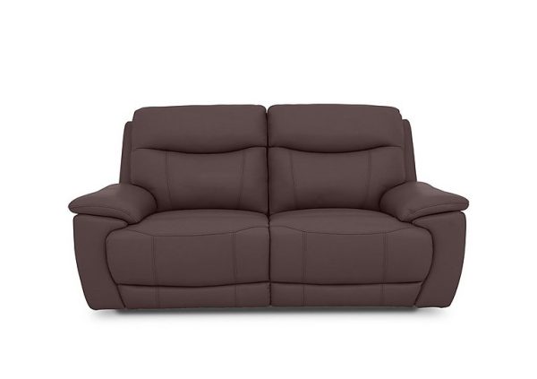 Sloane Leather 3 Seater Power Recliner Sofa with Power Headrests | Bed Sava