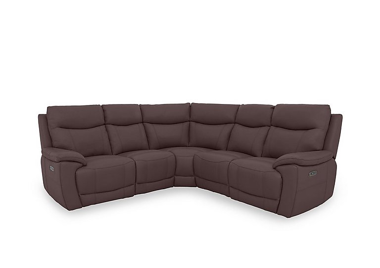 Sloane Leather Large Power Recliner Corner Sofa with Power Headrests