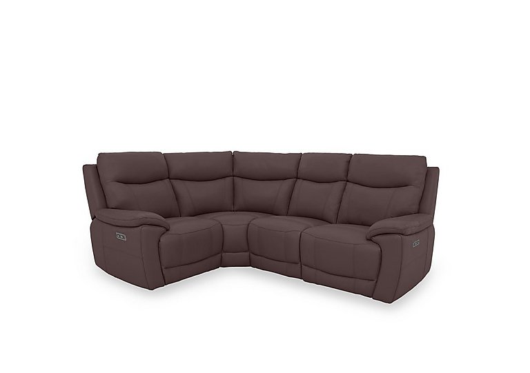 Sloane Leather Small Power Recliner Left Hand Facing Corner Sofa