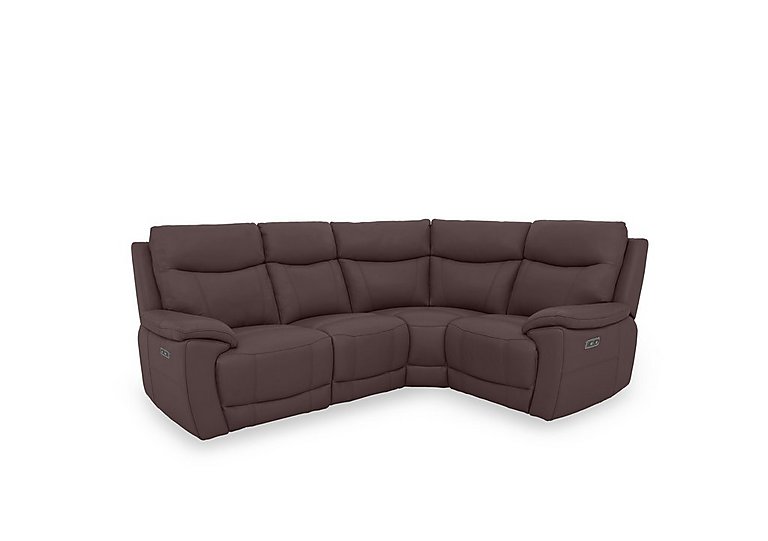 Sloane Leather Small Power Recliner Right Hand Facing Corner Sofa