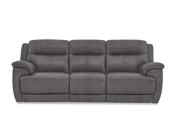 Touch 3 Seater Heavy Duty Fabric Power Recliner Sofa with USB Ports | Bed Sava