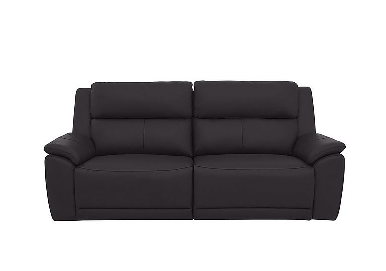 Utah Leather 3 Seater Power Recliner Sofa with Power Headrests, Power Lumbar and Heated Seats