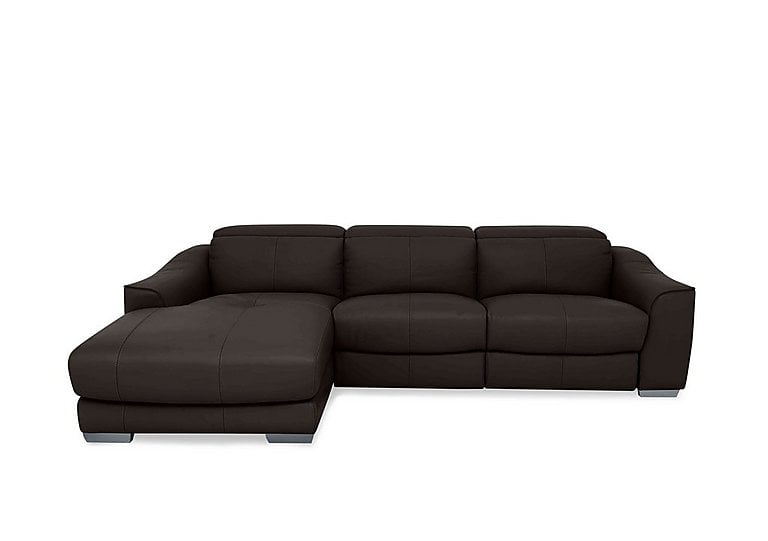 Xavier HW Leather Double Power Recliner Left Hand Facing Chaise End Sofa with Power Headrests