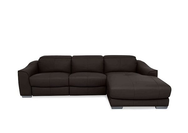 Xavier HW Leather Double Power Recliner Right Hand Facing Chaise End Sofa with Power Headrests | Bed Sava