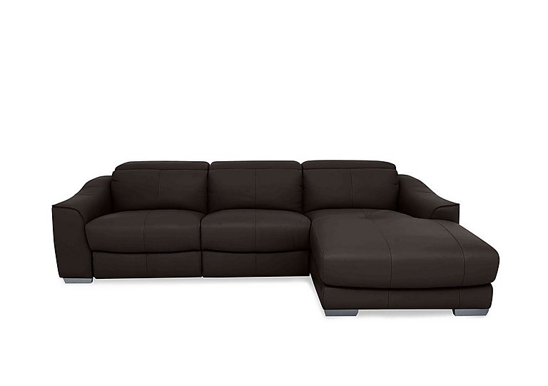 Xavier HW Leather Double Power Recliner Right Hand Facing Chaise End Sofa with Power Headrests