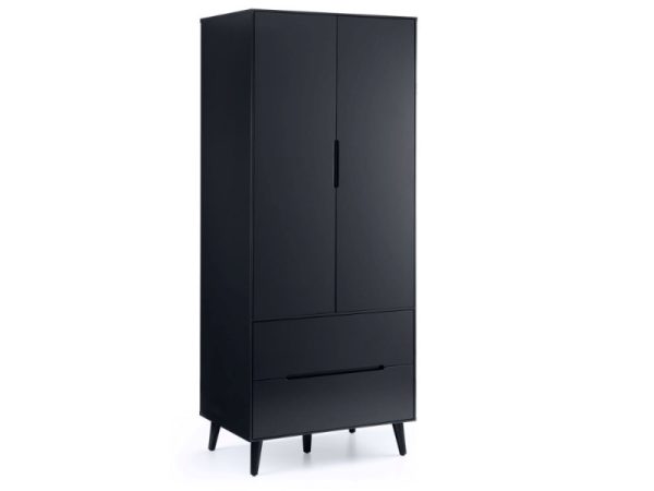 Julian Bowen Alicia 2 Door Wardrobe Anthracite Wardrobe | Bed Sava