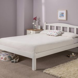 Snuggle Beds Amberley Double White Wooden Bed | Bed Sava