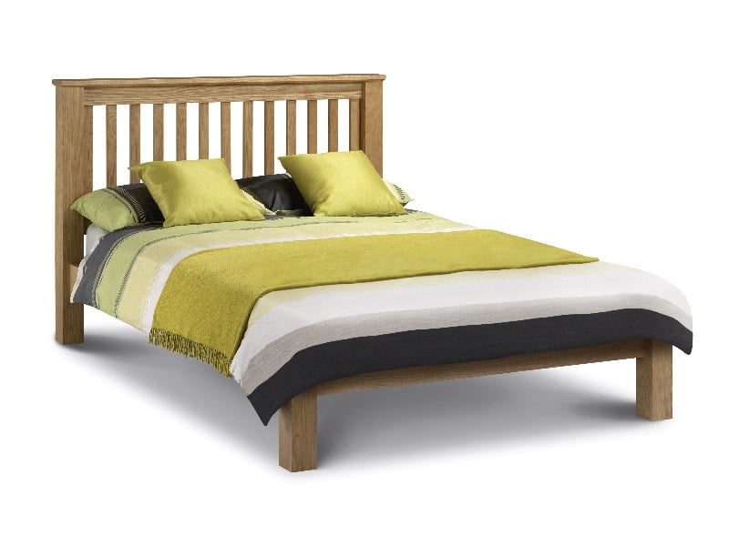 Julian Bowen Amsterdam Oak Low Foot End Bed Double Wooden Bed