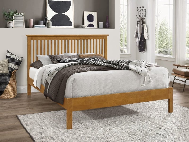 Time Living Ascot Single Oak Wooden Bed
