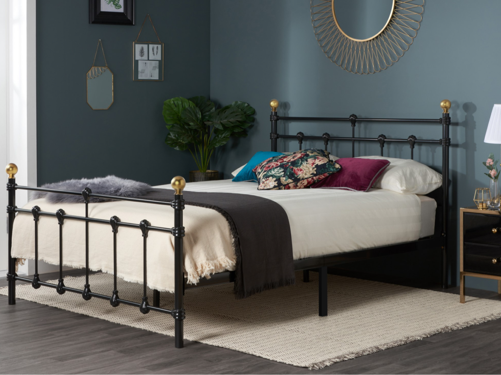 Birlea Atlas Black Single Black Metal Bed
