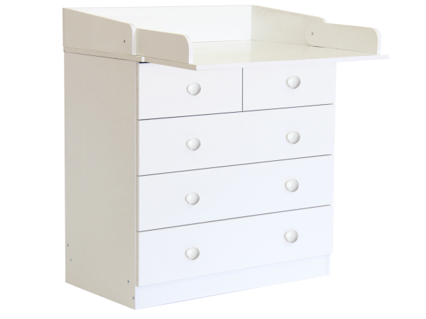 Kidsaw Baby 5 Drawer Unit 1780 With Changing Board and Storage Changing Table | Bed Sava