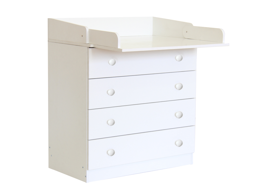 Kidsaw Baby 4 Drawer Unit 1580 With Changing Board and Storage Changing Table