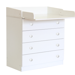 Kidsaw Baby 4 Drawer Unit 1580 With Changing Board and Storage Changing Table | Bed Sava