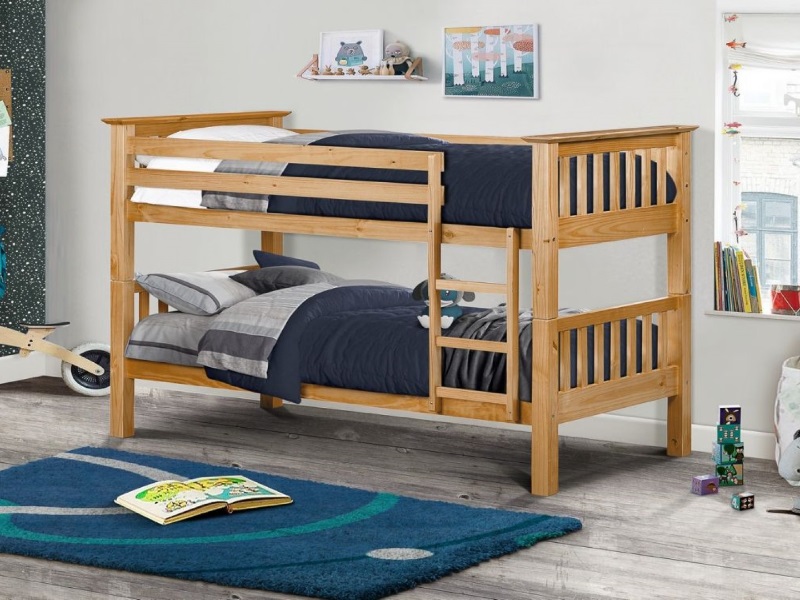 Julian Bowen Barcelona Bunk Bed Single Natural Bunk Bed | Bed Sava