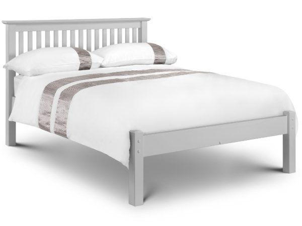 Julian Bowen Barcelona Low Foot End Double Dove Grey Wooden Bed | Bed Sava