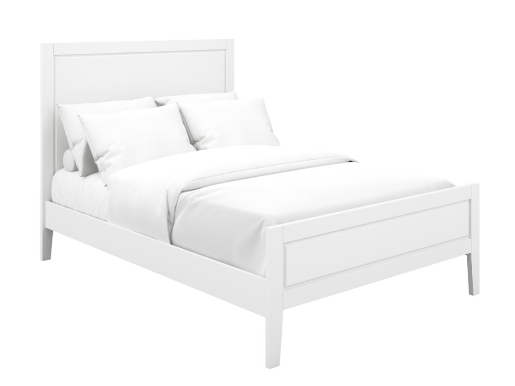 LPD Furniture Bay Double White Wooden Bed