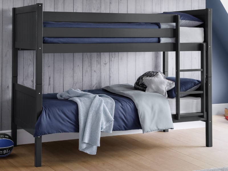 Julian Bowen Bella Bunk Bed Single Anthracite Bunk Bed | Bed Sava