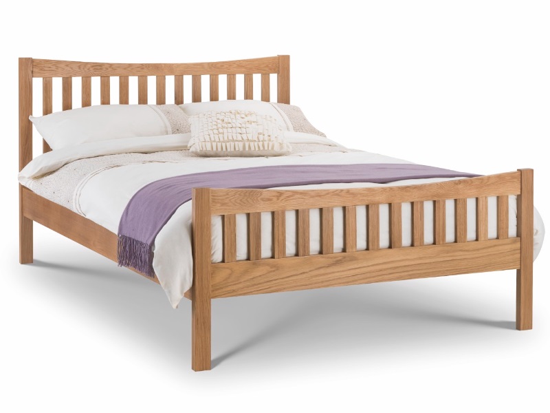 Julian Bowen Bergamo Oak Bed King Size Oak Wooden Bed