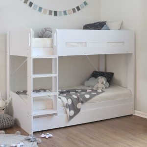 Flintshire Furniture Billie Bunk Bed Single White Bunk Bed | Bed Sava