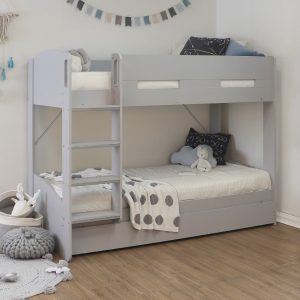 Flintshire Furniture Billie Bunk Bed Single Grey Bunk Bed | Bed Sava