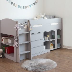 Flintshire Furniture Billie Mid Sleeper Single Grey Mid Sleeper | Bed Sava