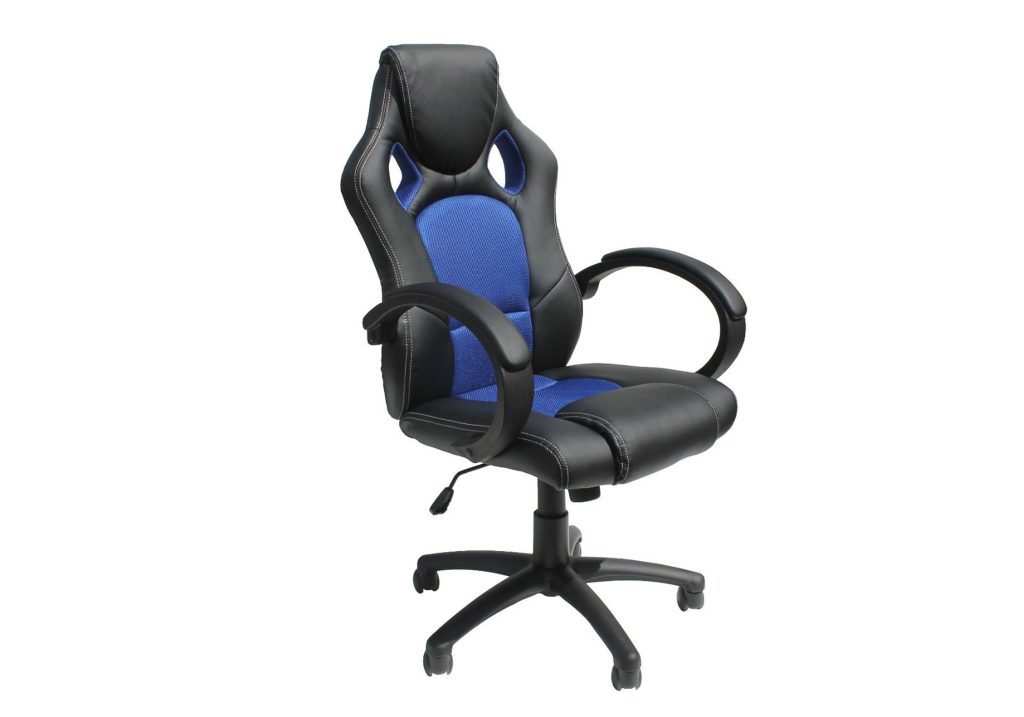 Alphason Daytona Faux Leather Racing Chair-Black and Blue