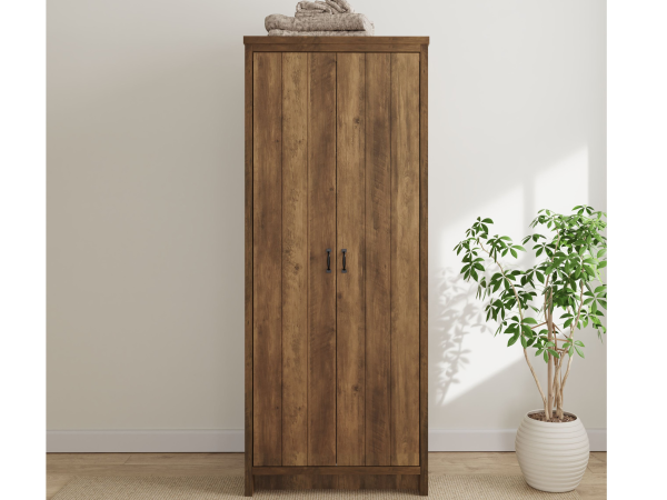 GFW Boston 2 Door Wardrobe Oak Wardrobe | Bed Sava